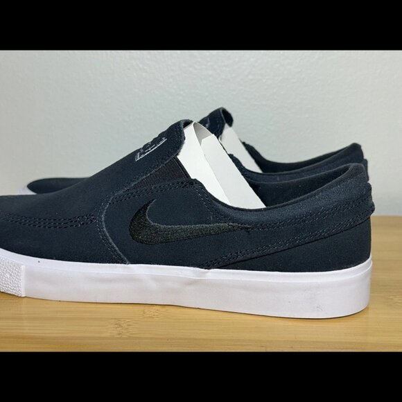 Size 8 - Nike SB Zoom Stefan‎ Janoski Slip On Unisex Black - Picture 4 of 10